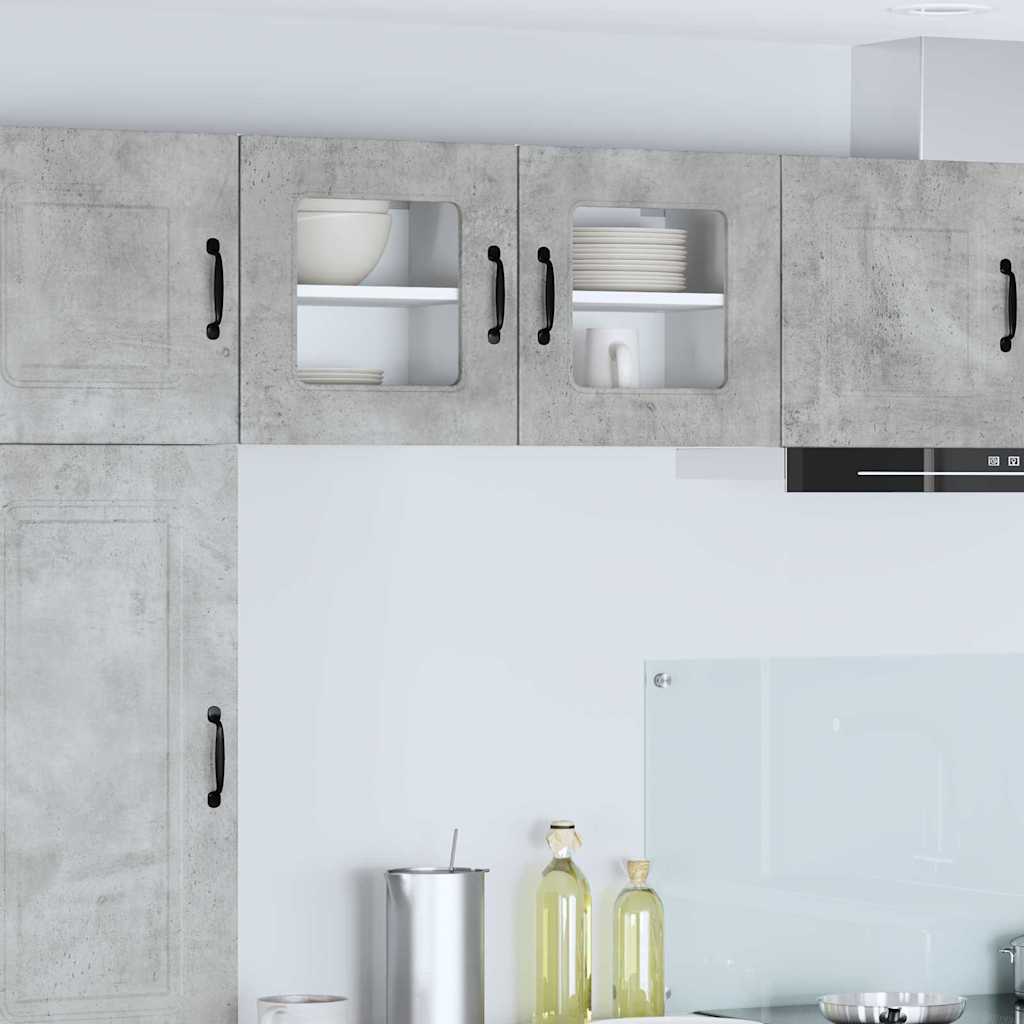 Kitchen Wall Cabinet 2 pcs Concrete Grey 40 x 31 x 40 cm